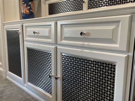 steel mesh cabinets|metal inserts for cabinet doors.